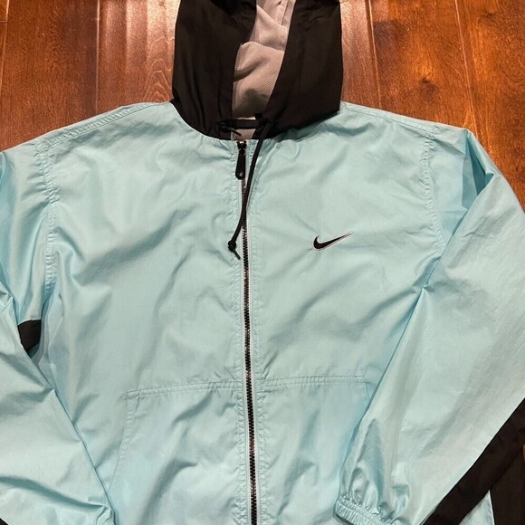 Nike Vintage Y2K Tiffany Full Zip Hooded Windbreaker Jacket Women's Size Large - Picture 2 of 7